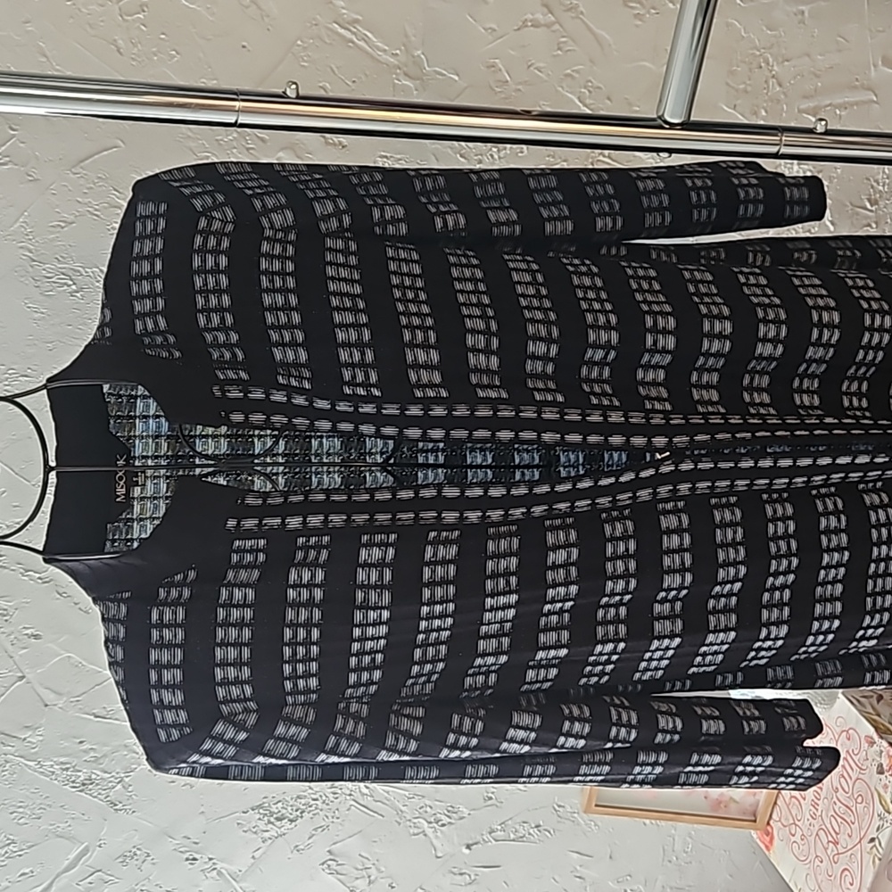 Misook Ribbed Digital Pattern Knit Duster Jacket.… - image 2